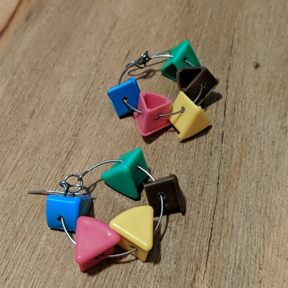Trivial Pursuit Earrings Nerd Geek Handmade